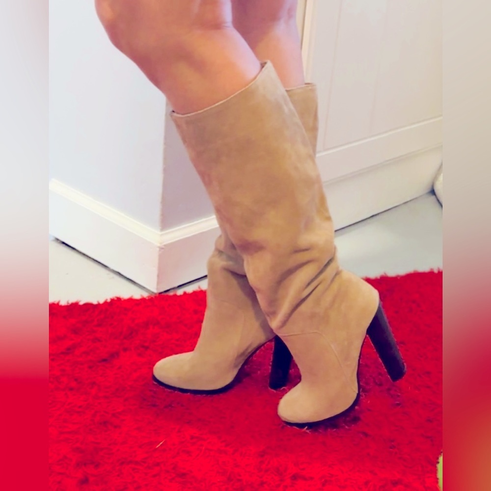 Suede Leather ~ Colin Stuart Suede High Boots  Size 8B